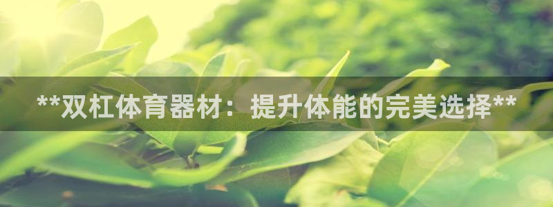 星欧娱乐测速怎么样：**双杠体育器材：提升体能的完美