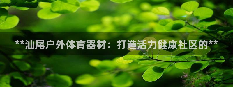 星欧娱乐是正规平台吗：**汕尾户外体育器材：打造活力